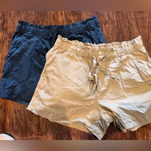 LOFT Beige Elastic Waist Shorts